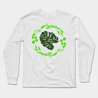 GREEN LEAVES DESIGN Long Sleeve T-Shirt